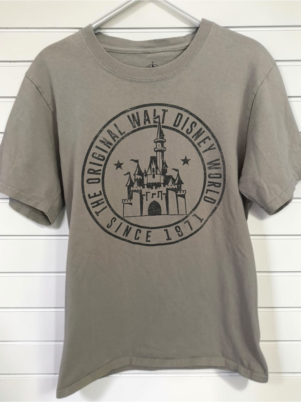 Disney Parks Walt Disney World Since 1971 Castle Tee Gray Size S Vintage Wash